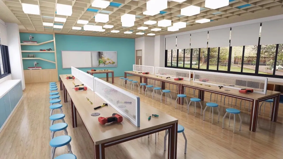 vr实验室计算机教室化学实验室生物实验室物理实验室其次,颜值抗打!